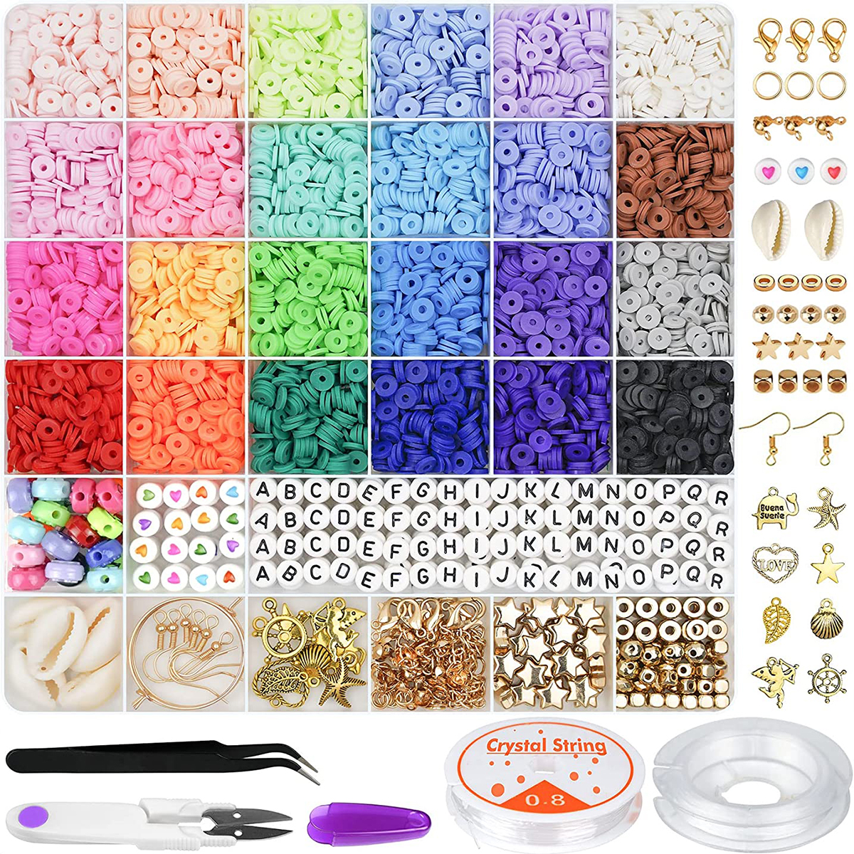 Jewelry Making Course - 6000 Pcs 24 Colors Flat Round