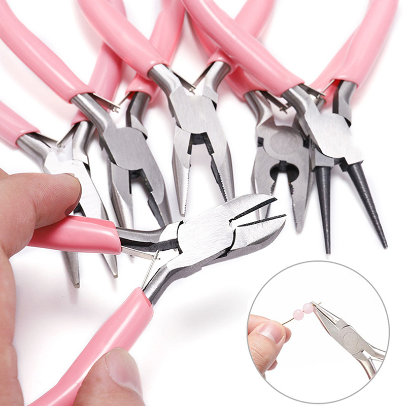 Jewelry Making Needle Nose Pliers - NEW Mini Pliers Diagonal Round Bent