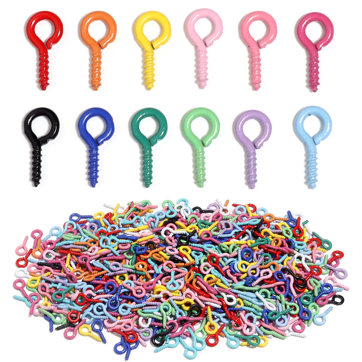 Jewelry Making Looper Tool - 200pcs/lot Colorful Sheep Eye Pins Mini