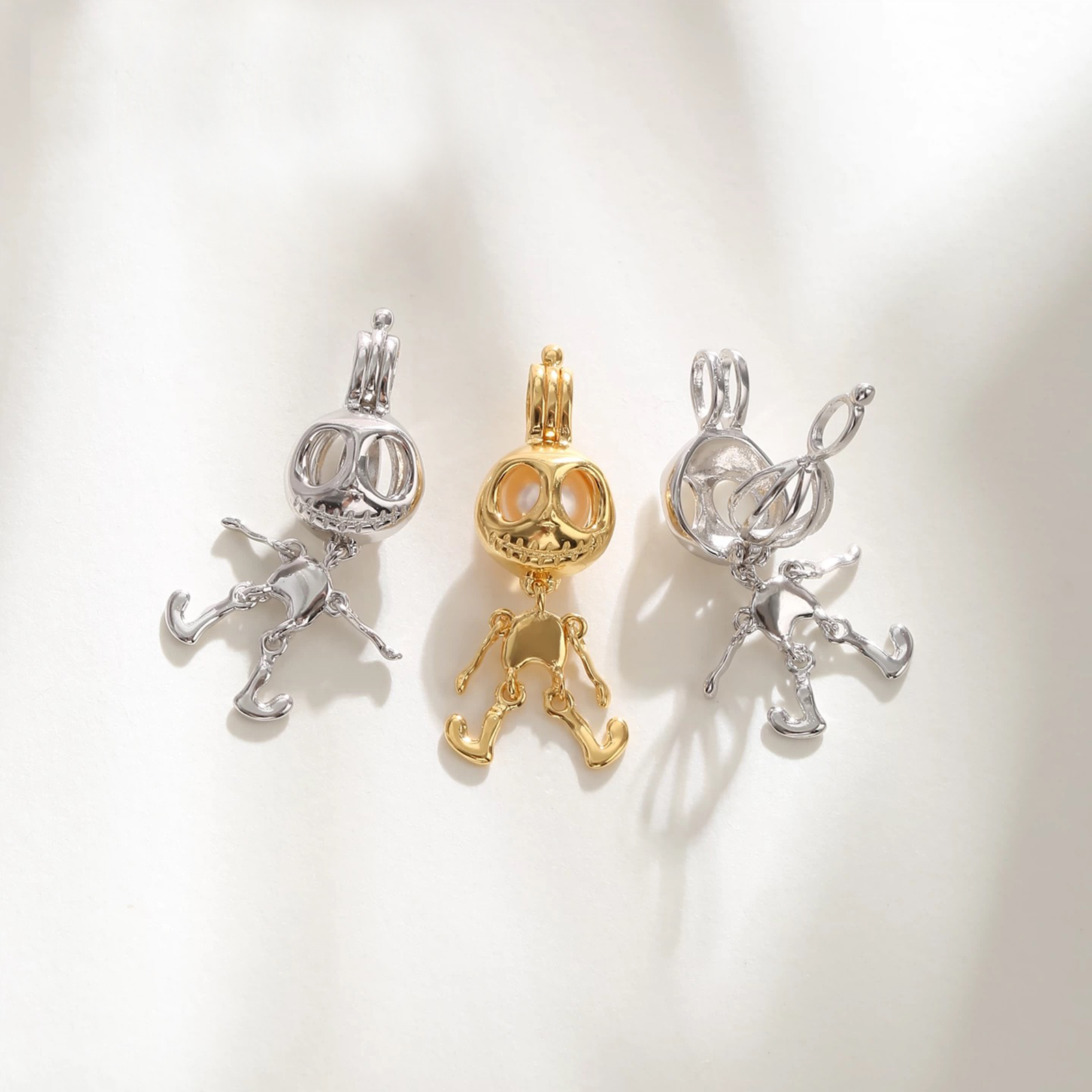 Jewelry Making In Bali - 925 Sterling Silver Skeleton Cage Pendant