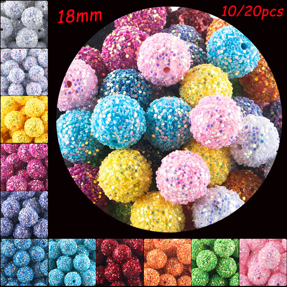 Jewelry Making Process - 18/20MM Acrylic Round Bead Mermaid Tears
