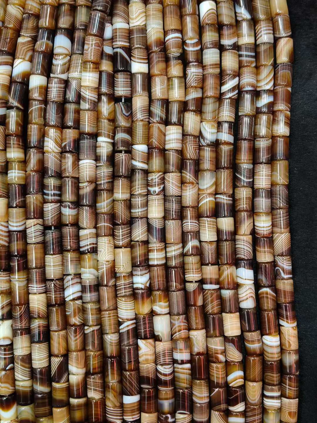 Natural Stone Sptriped Coffee  - Jewelry Making Store 리뷰 및 가격