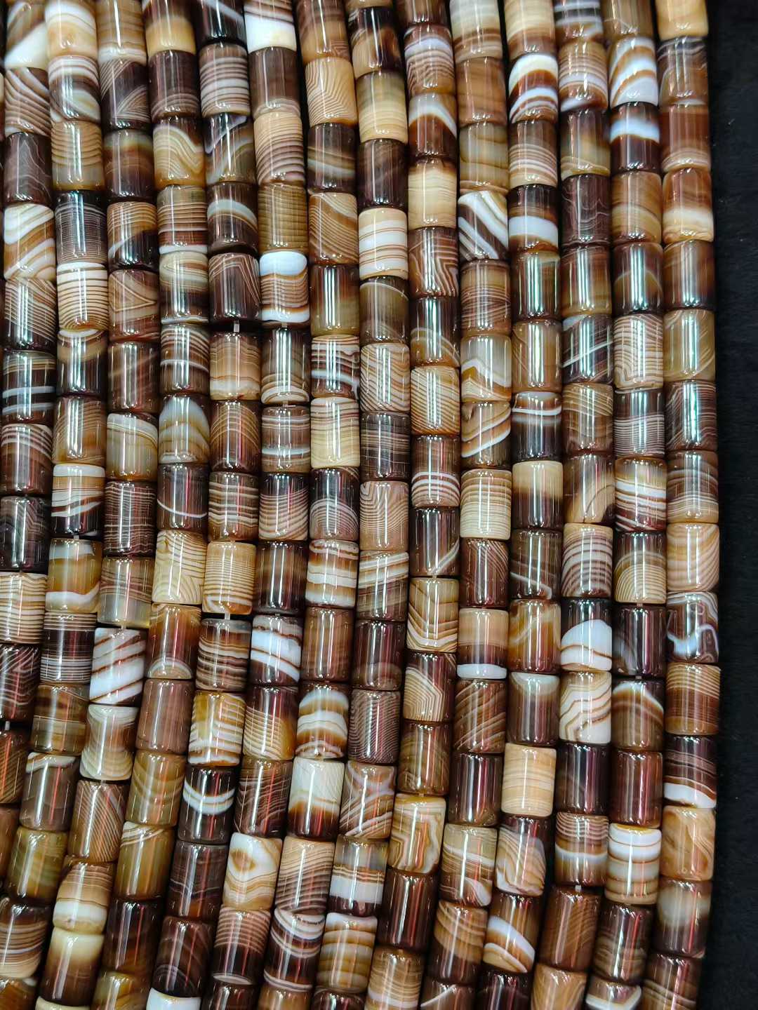 Natural Stone Sptriped Coffee  - Jewelry Making Store 리뷰 및 가격