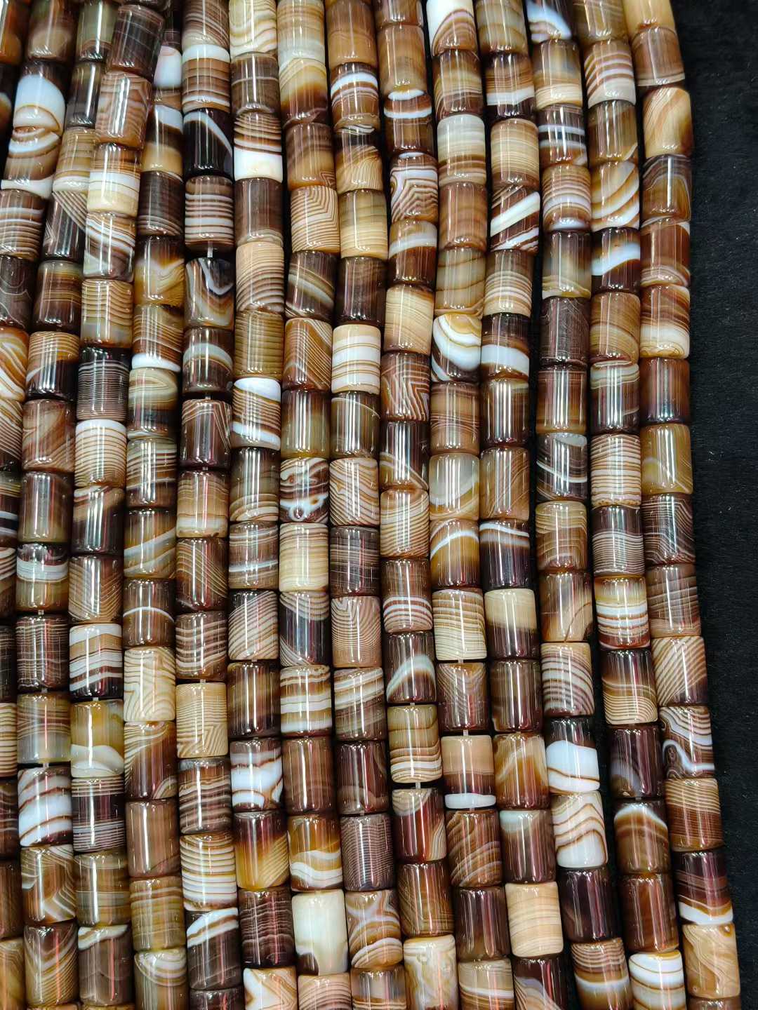 Natural Stone Sptriped Coffee  - Jewelry Making Store 리뷰 및 가격