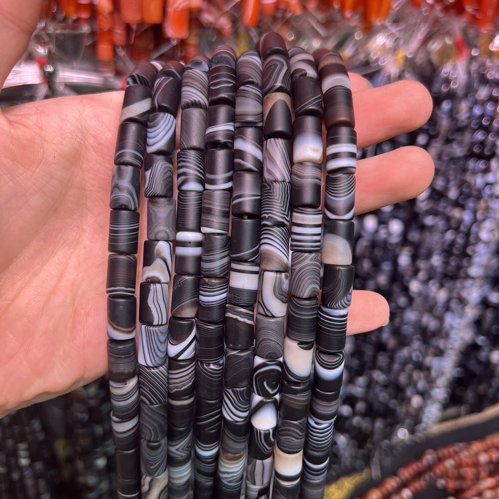 Natural Stone Black Agate Ston - Jewelry Making Store 리뷰 및 가격