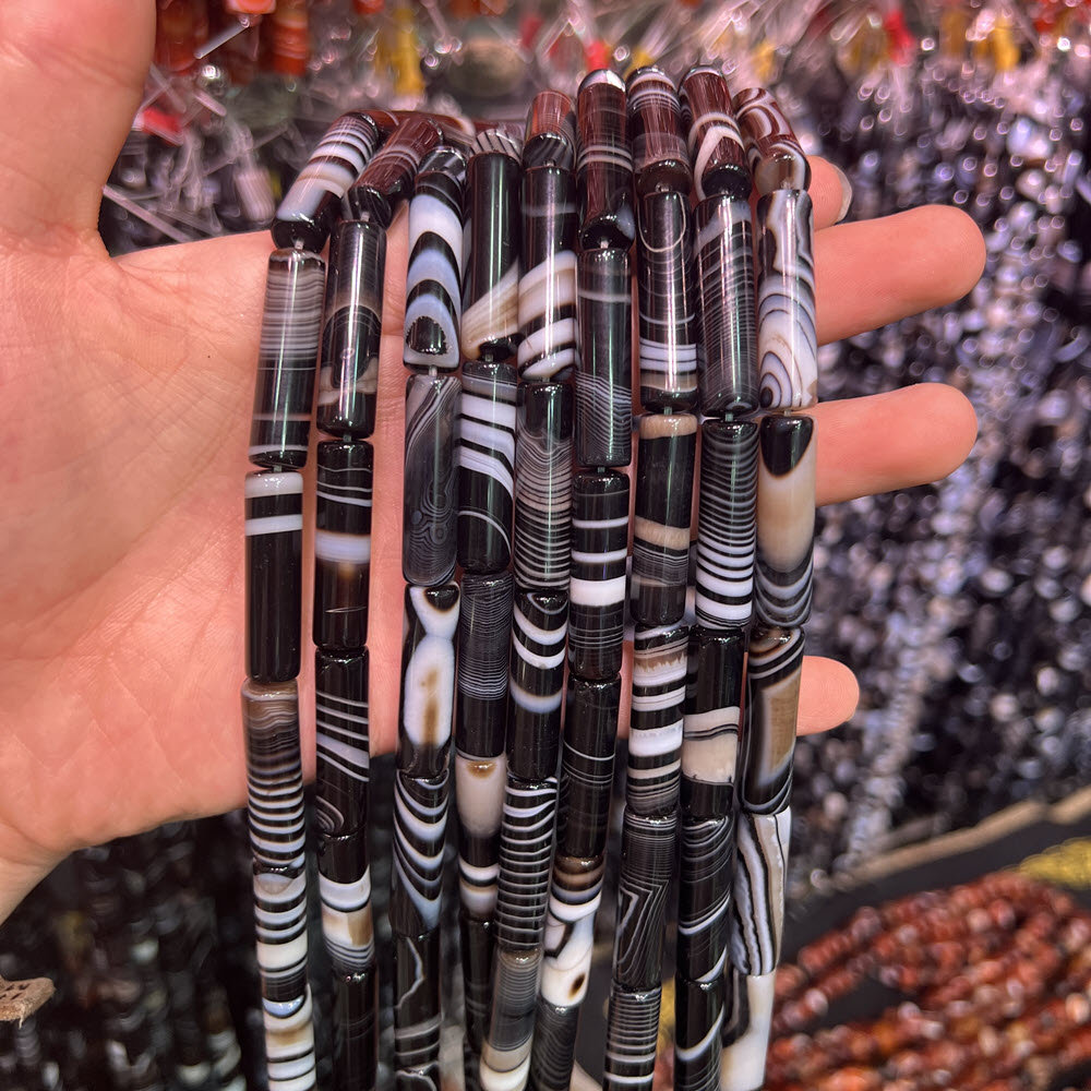 Natural Stone Black Agate Ston - Jewelry Making Store 리뷰 및 가격