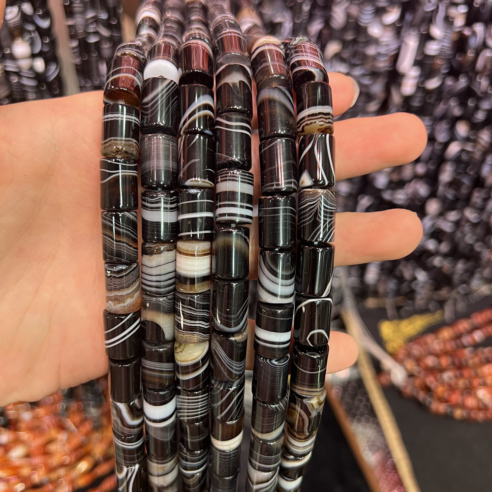 Natural Stone Black Agate Ston - Jewelry Making Store 리뷰 및 가격