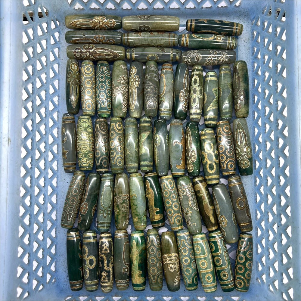 60mm Green Tibentan Dzi Beads  - Jewelry Making Store 리뷰 및 가격