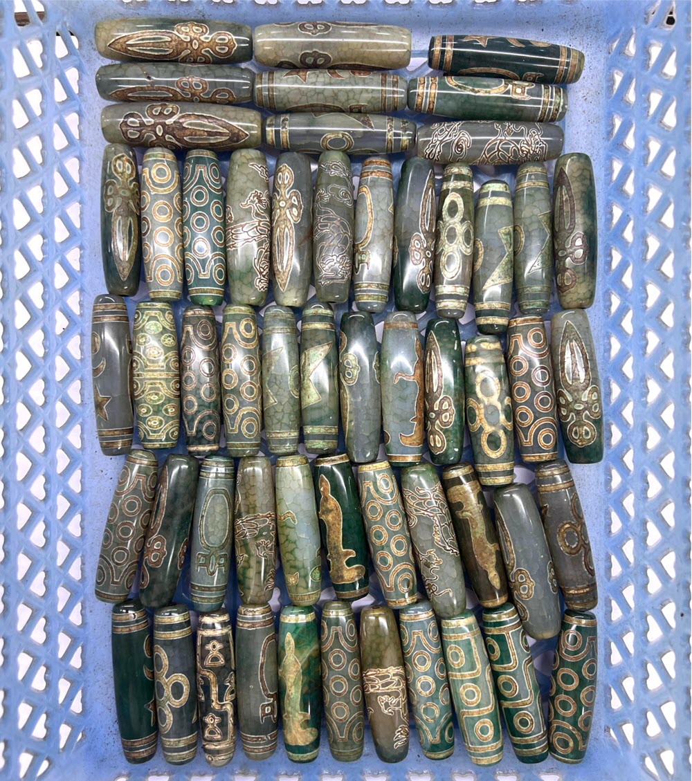 60mm Green Tibentan Dzi Beads  - Jewelry Making Store 리뷰 및 가격