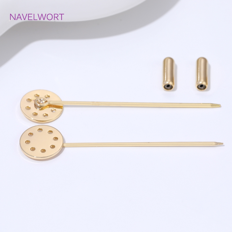 14K Gold Plated Long Brooch Sa - Jewelry Making Items 리뷰 및 가격