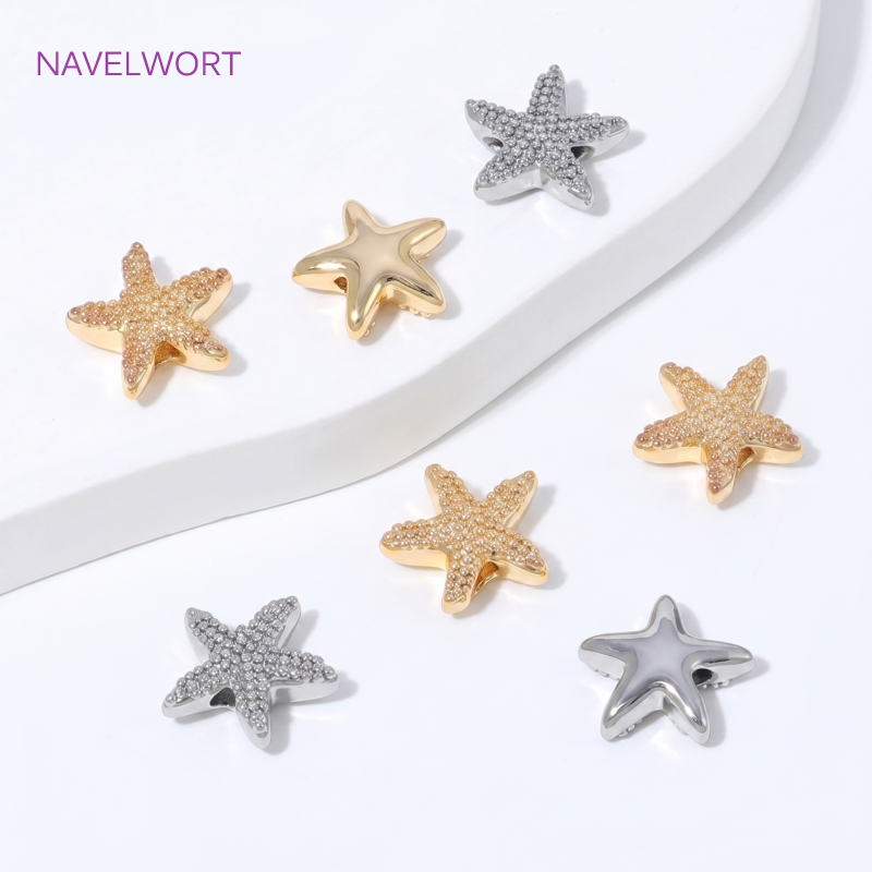 18K Gold Plated Starfish Space - Jewelry Making Items 리뷰 및 가격