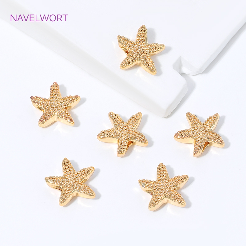 18K Gold Plated Starfish Space - Jewelry Making Items 리뷰 및 가격