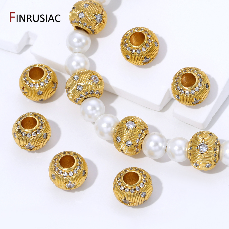 18K Gold Plated Brass Round Sp - Jewelry Making Items 리뷰 및 가격