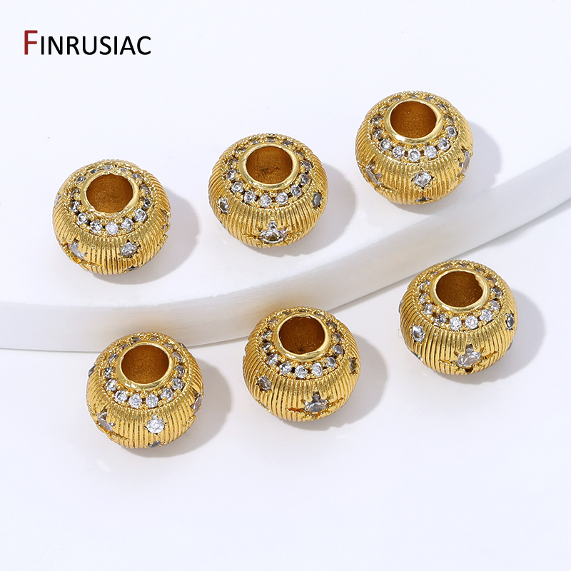 18K Gold Plated Brass Round Sp - Jewelry Making Items 리뷰 및 가격