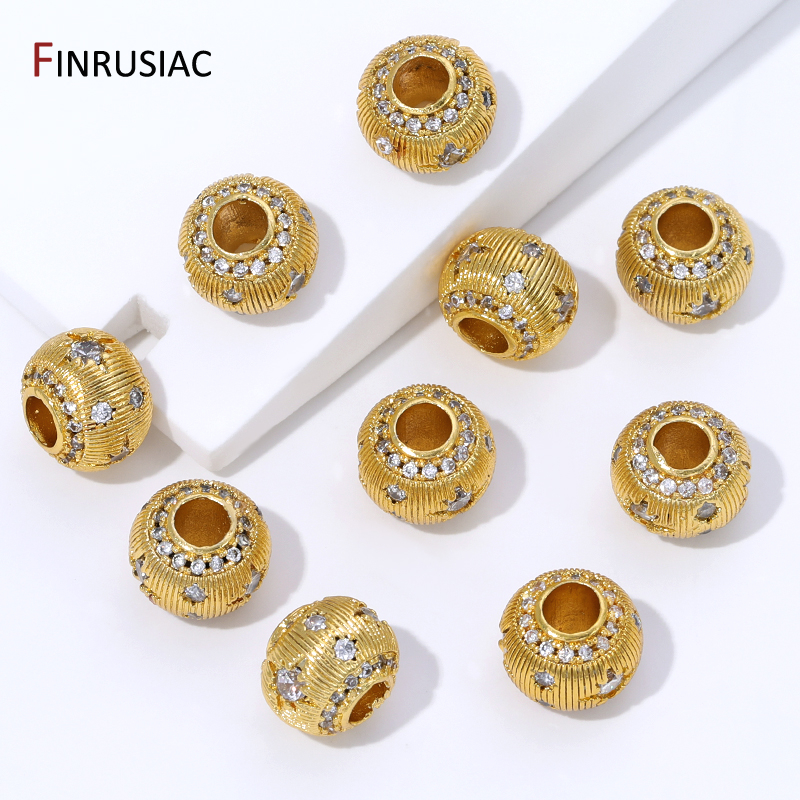 18K Gold Plated Brass Round Sp - Jewelry Making Items 리뷰 및 가격