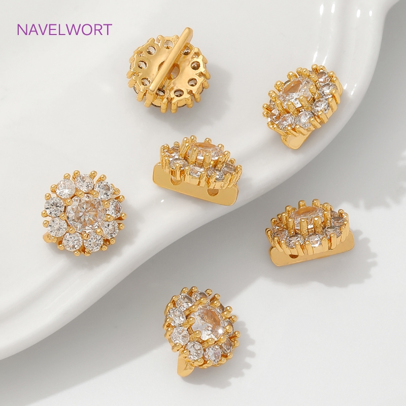 18K Gold Plated Inlaid Zircon  - Jewelry Making Items 리뷰 및 가격