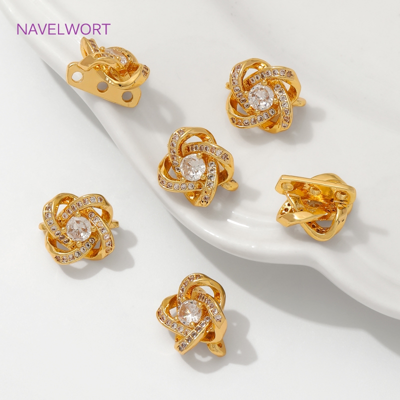 18K Gold Plated Inlaid Zircon  - Jewelry Making Items 리뷰 및 가격