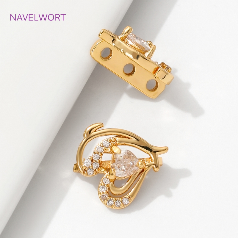 18K Gold Plated Inlaid Zircon  - Jewelry Making Items 리뷰 및 가격