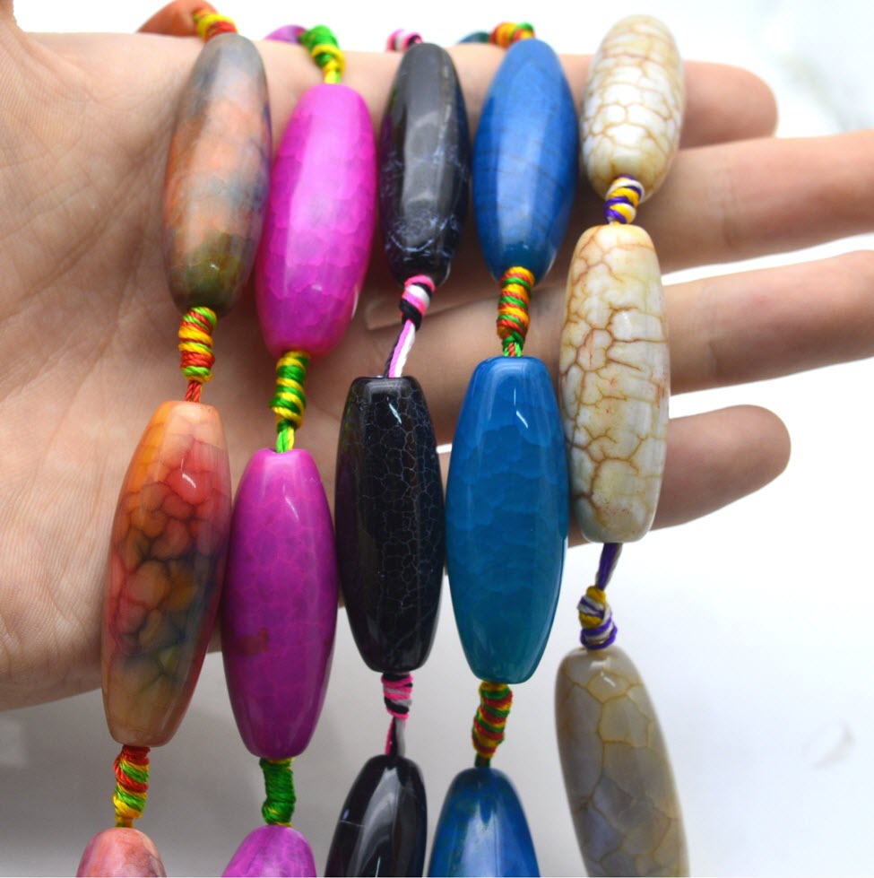 Natural Stone Colourful Big Ag - Jewelry Making Store 리뷰 및 가격