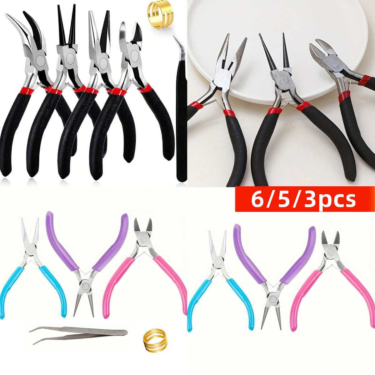 6/5/3pcs Jewelry Making Tools  - Jewelry Making Needle Nose Pliers 리뷰 및 가격