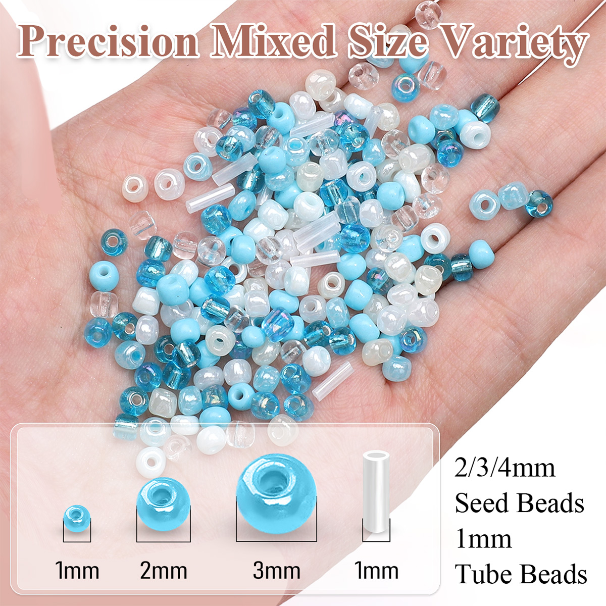 24 Grid Mixed Size Glass Seed  - Jewelry Making Course 리뷰 및 가격