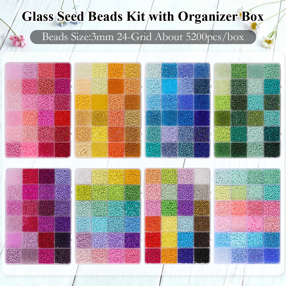 5200pcs 3mm Glass Seed Beads K - Jewelry Making Course 리뷰 및 가격