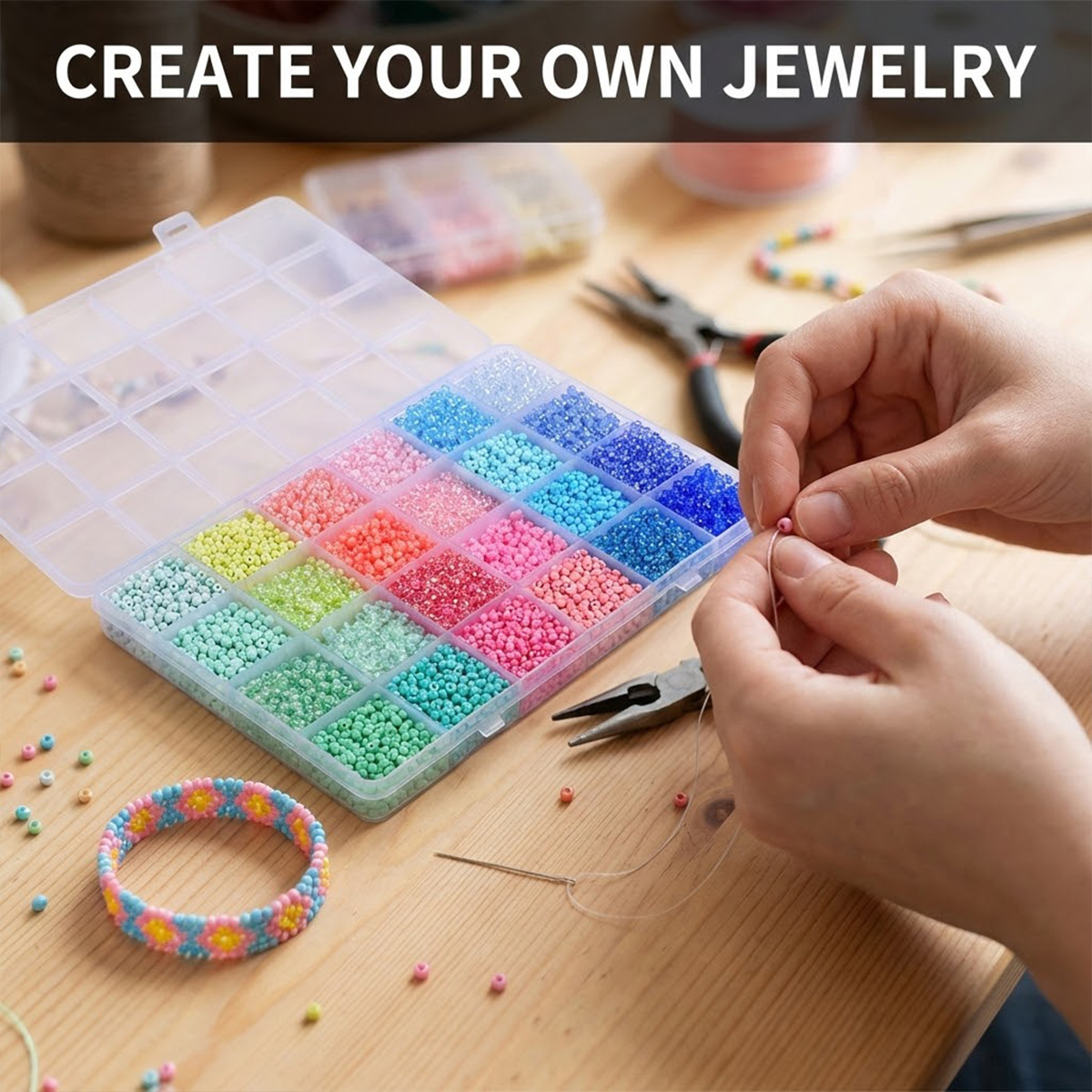 5200pcs 3mm Glass Seed Beads K - Jewelry Making Course 리뷰 및 가격