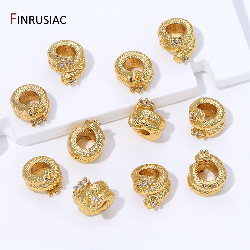 18K Gold Plated Brass Snake Sh - Jewelry Making Items 리뷰 및 가격