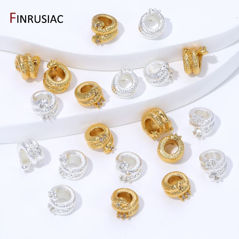 18K Gold Plated Brass Snake Sh - Jewelry Making Items 리뷰 및 가격