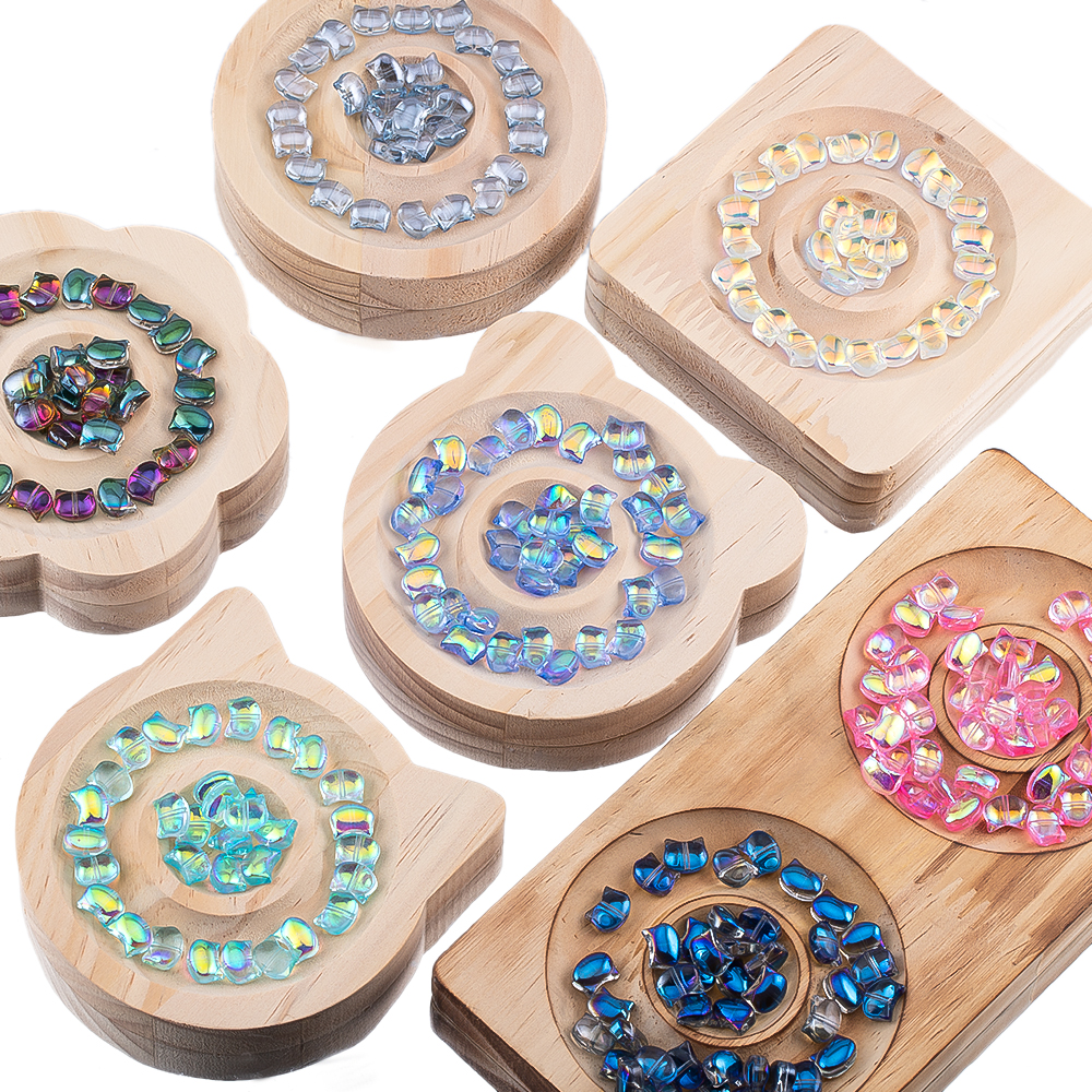 50pcs Colorful Cat Head Glass  - Jewelry Making Jig 리뷰 및 가격