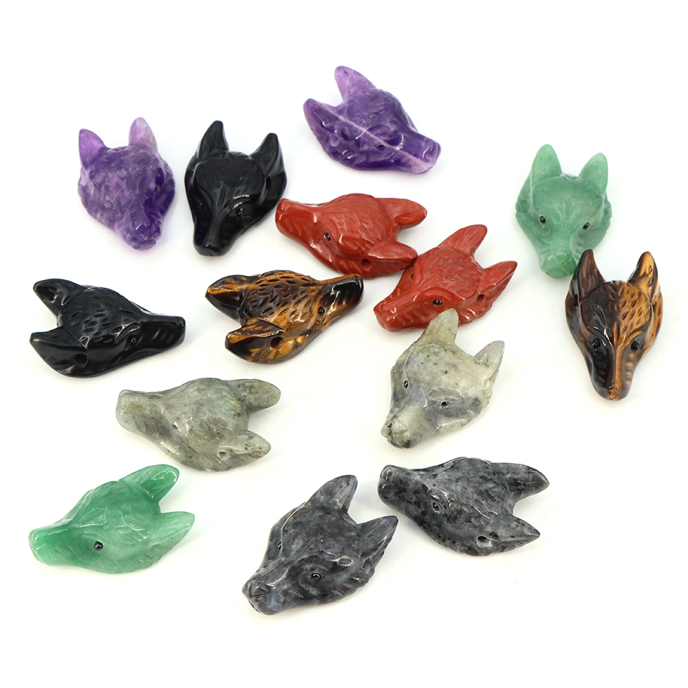 40mm Wolf Head Stone Pendant N - Jewelry Making Jig 리뷰 및 가격