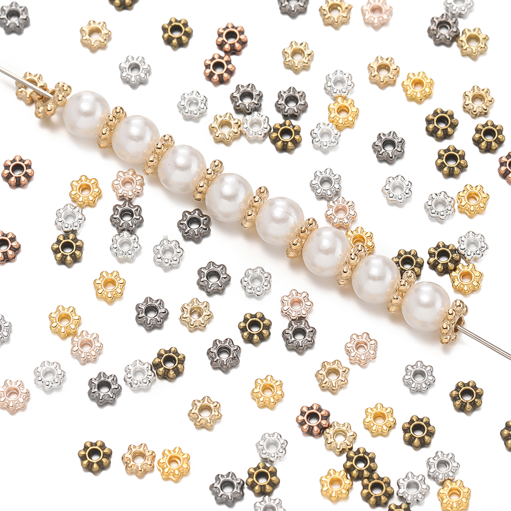 200Pcs 4/6mm Alloy Snowflake B - Jewelry Making Equipment 리뷰 및 가격