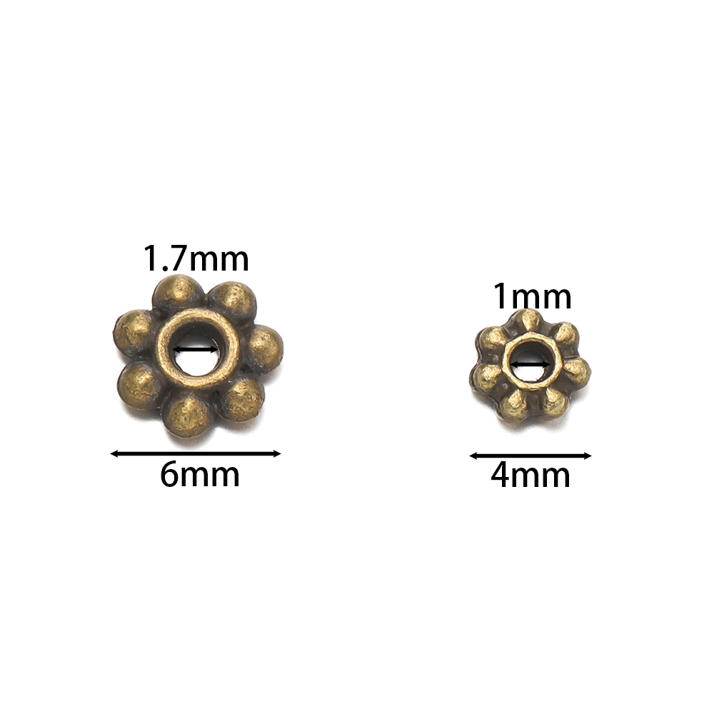 200Pcs 4/6mm Alloy Snowflake B - Jewelry Making Equipment 리뷰 및 가격
