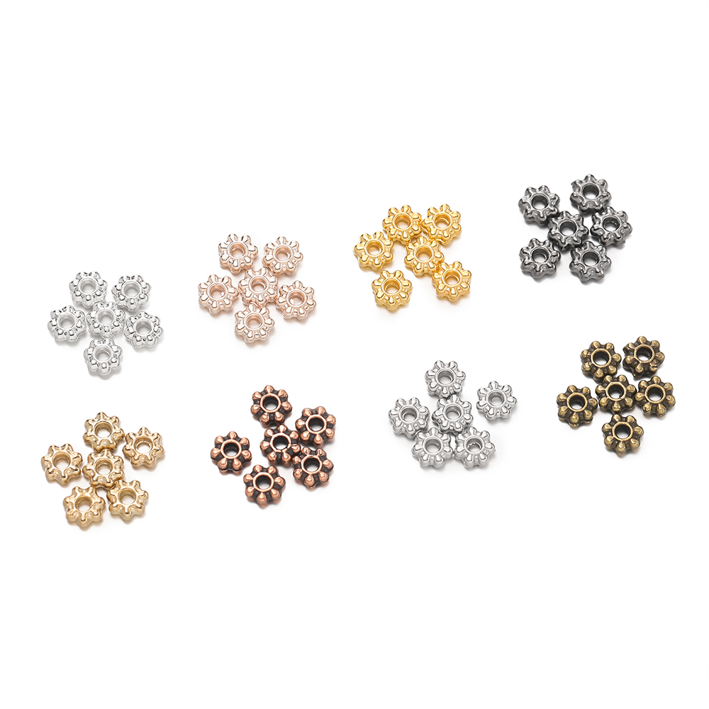 200Pcs 4/6mm Alloy Snowflake B - Jewelry Making Equipment 리뷰 및 가격