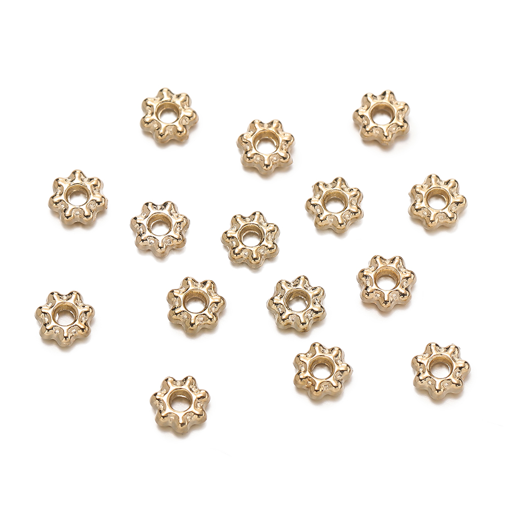 200Pcs 4/6mm Alloy Snowflake B - Jewelry Making Equipment 리뷰 및 가격