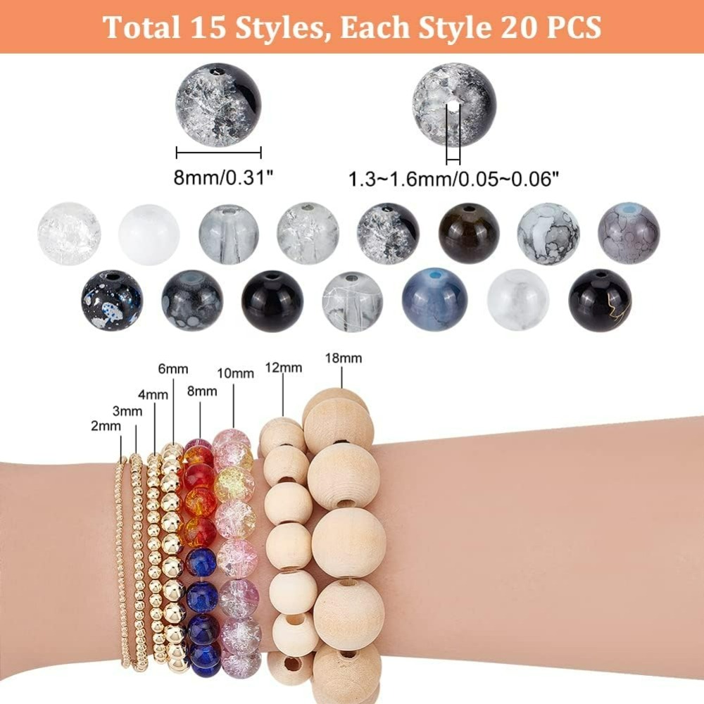 300pcs 8mm Black Glass Beads 1 - Jewelry Making Course 리뷰 및 가격