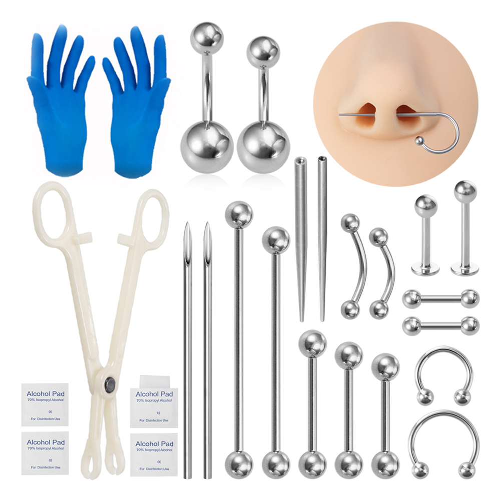 Body Piercing Kit Surgical Ste - Jewelry Making Needle Nose Pliers 리뷰 및 가격