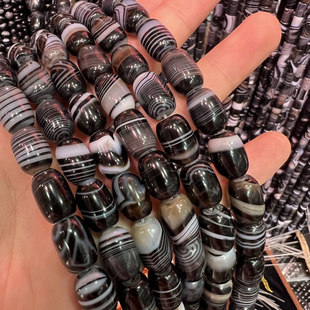 Natural Stone Black Agate Ston - Jewelry Making Store 리뷰 및 가격