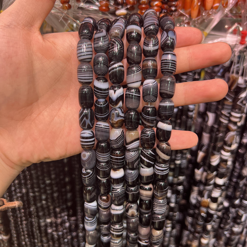 Natural Stone Black Agate Ston - Jewelry Making Store 리뷰 및 가격