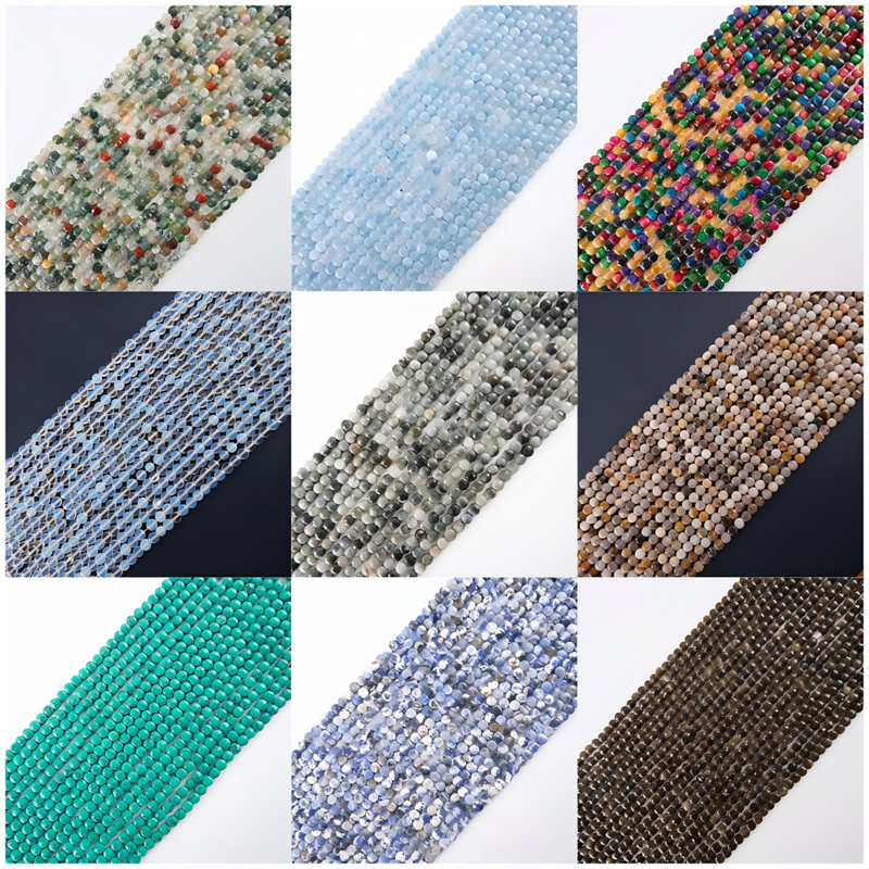 4x4mm Faceted round natural st - Jewelry Making Store 리뷰 및 가격