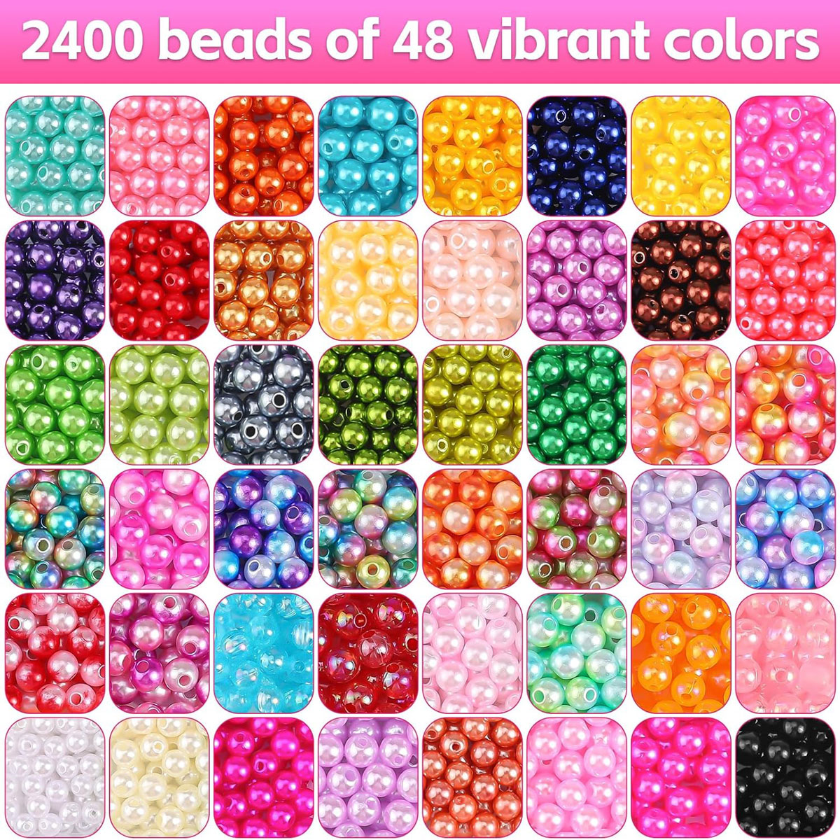 2400PCS 48 Compartments Pearl  - Jewelry Making Course 리뷰 및 가격