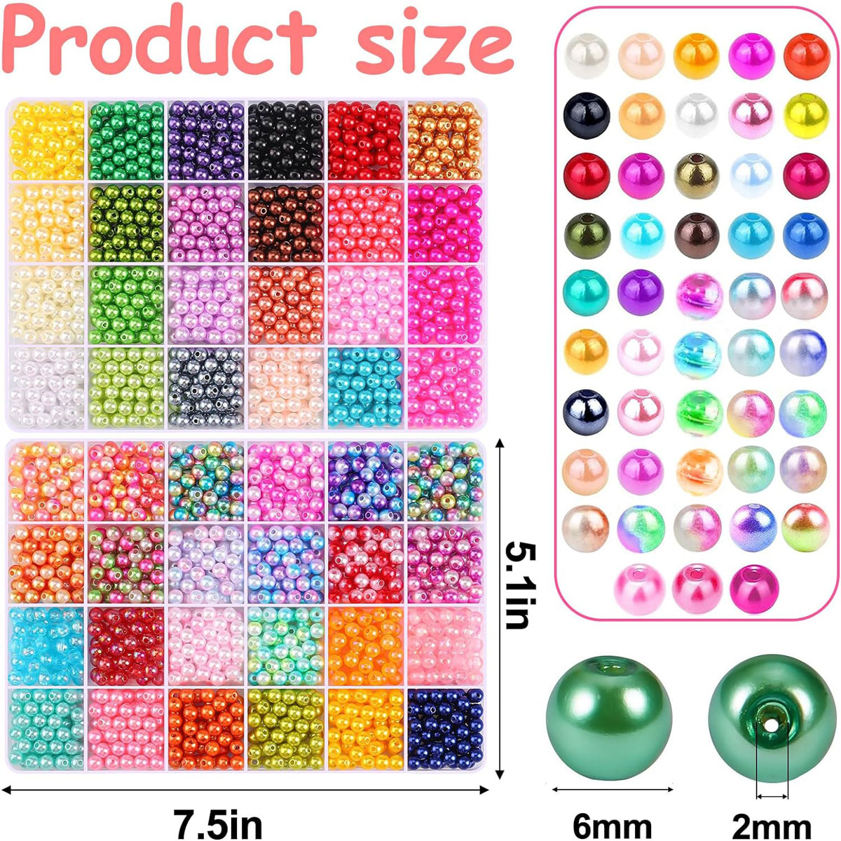 2400PCS 48 Compartments Pearl  - Jewelry Making Course 리뷰 및 가격