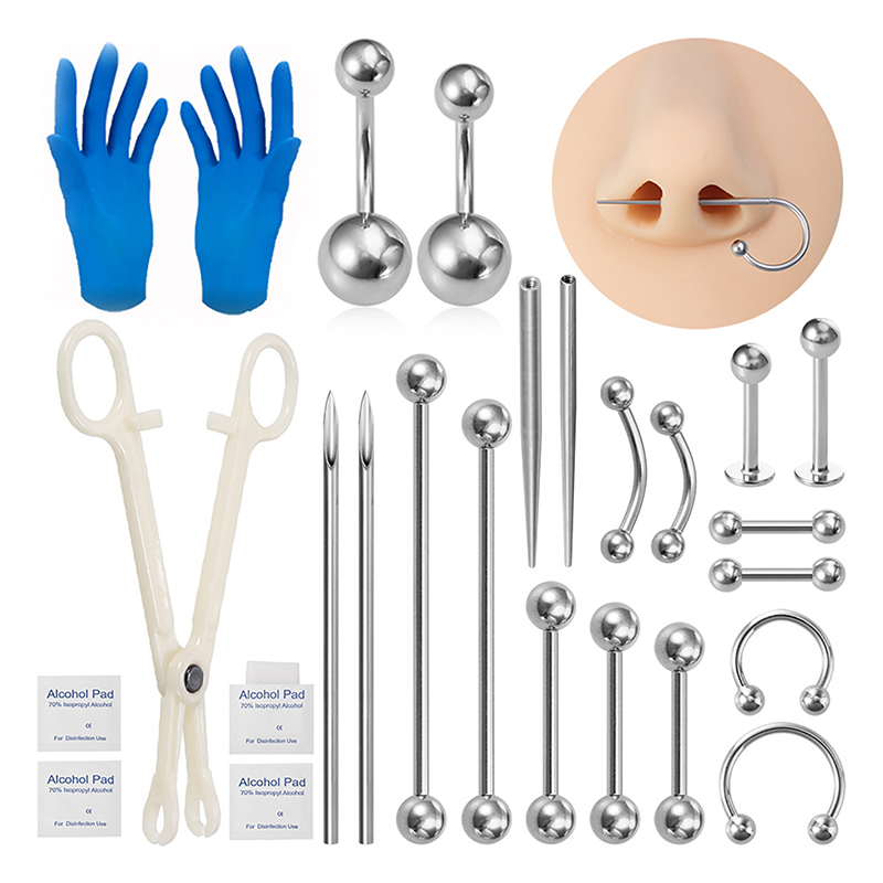 Body Piercing Kit Surgical Ste - Jewelry Making Needle Nose Pliers 리뷰 및 가격