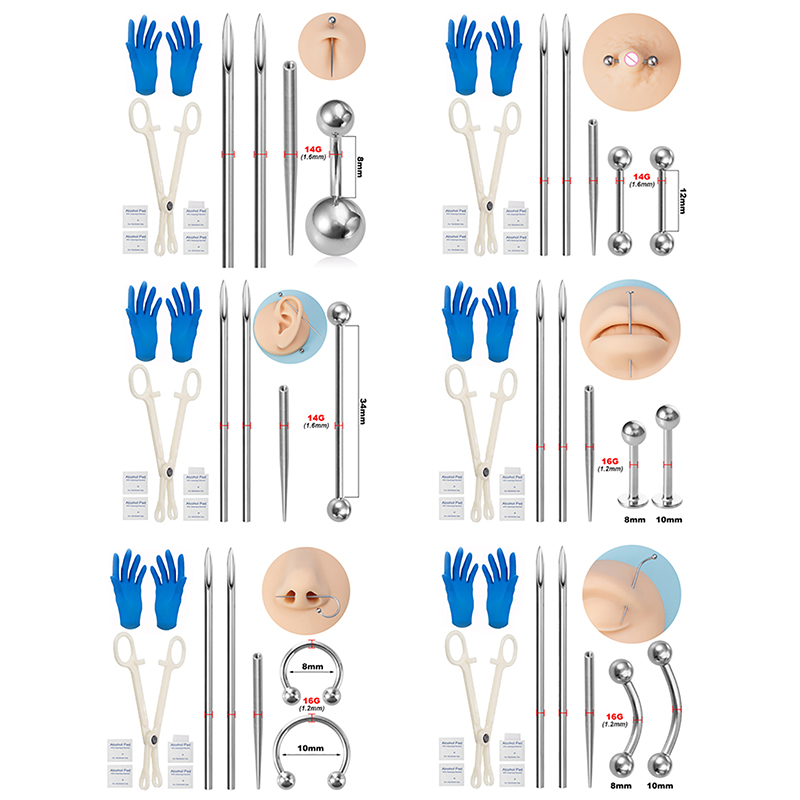 Body Piercing Kit Surgical Ste - Jewelry Making Needle Nose Pliers 리뷰 및 가격